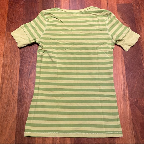 Y2K athletic striped T-shirt, size small. Cotton and Lyrcra. Scoop neck. - Picture 6 of 6